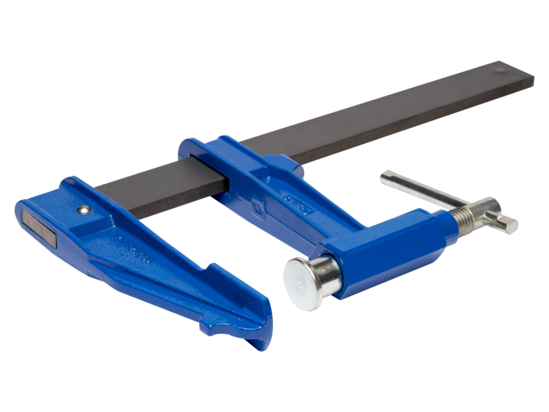 Skruvtving med slintfri bromsmekanism